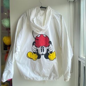 Vintage mickey mouse Disney drawstring hoodie Size Large
